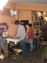 Cleaning the cymbals with kerosene